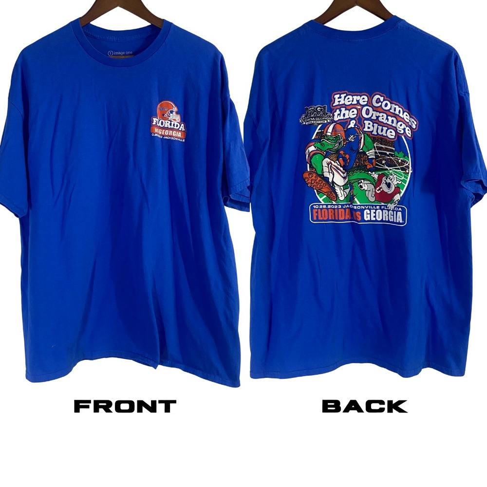 Florida Gators Men's T-Shirt Sz 3Xl Blue Cartoon Graphic Print Sports